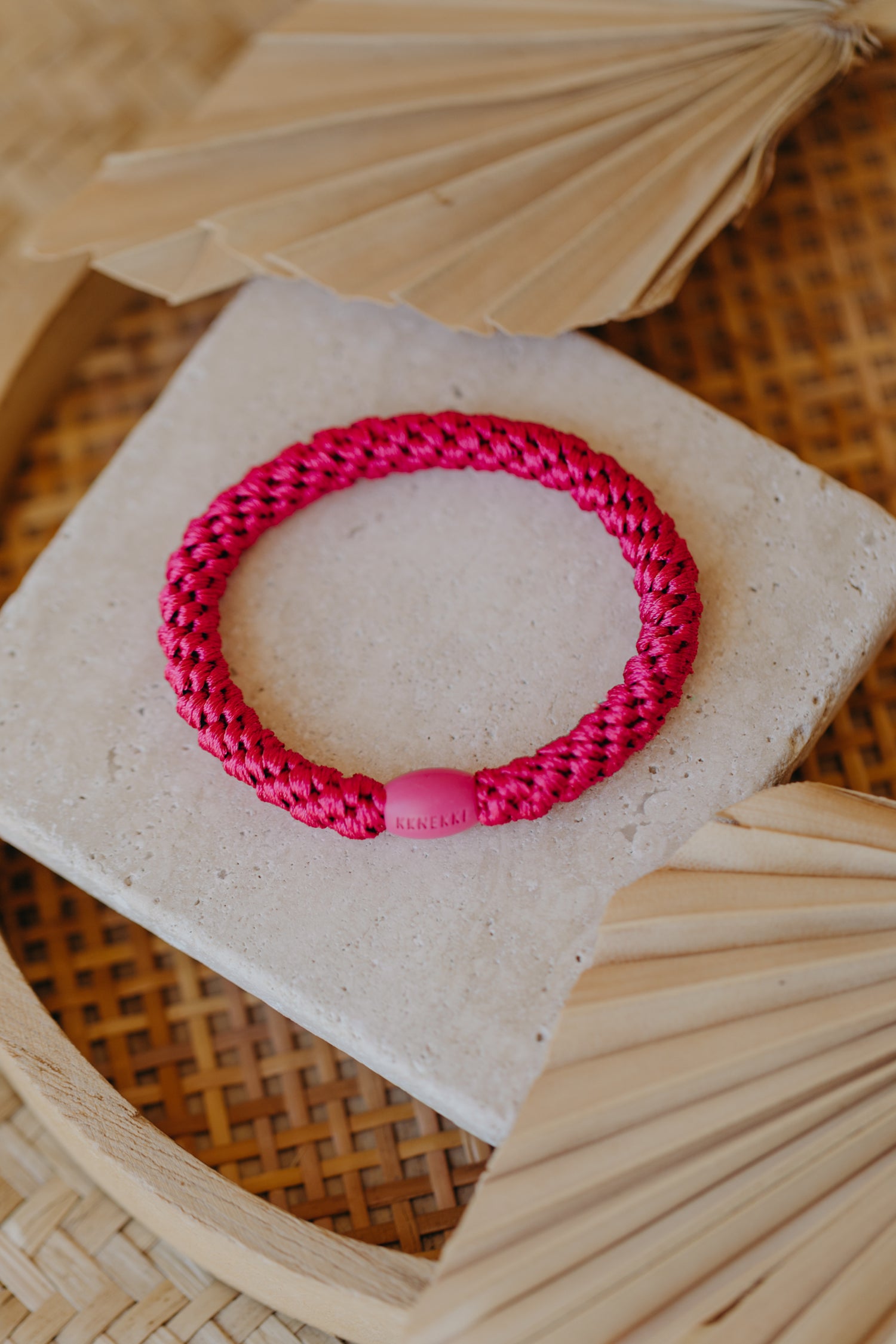 KKNEKKI Haargummi Dunkles Pink