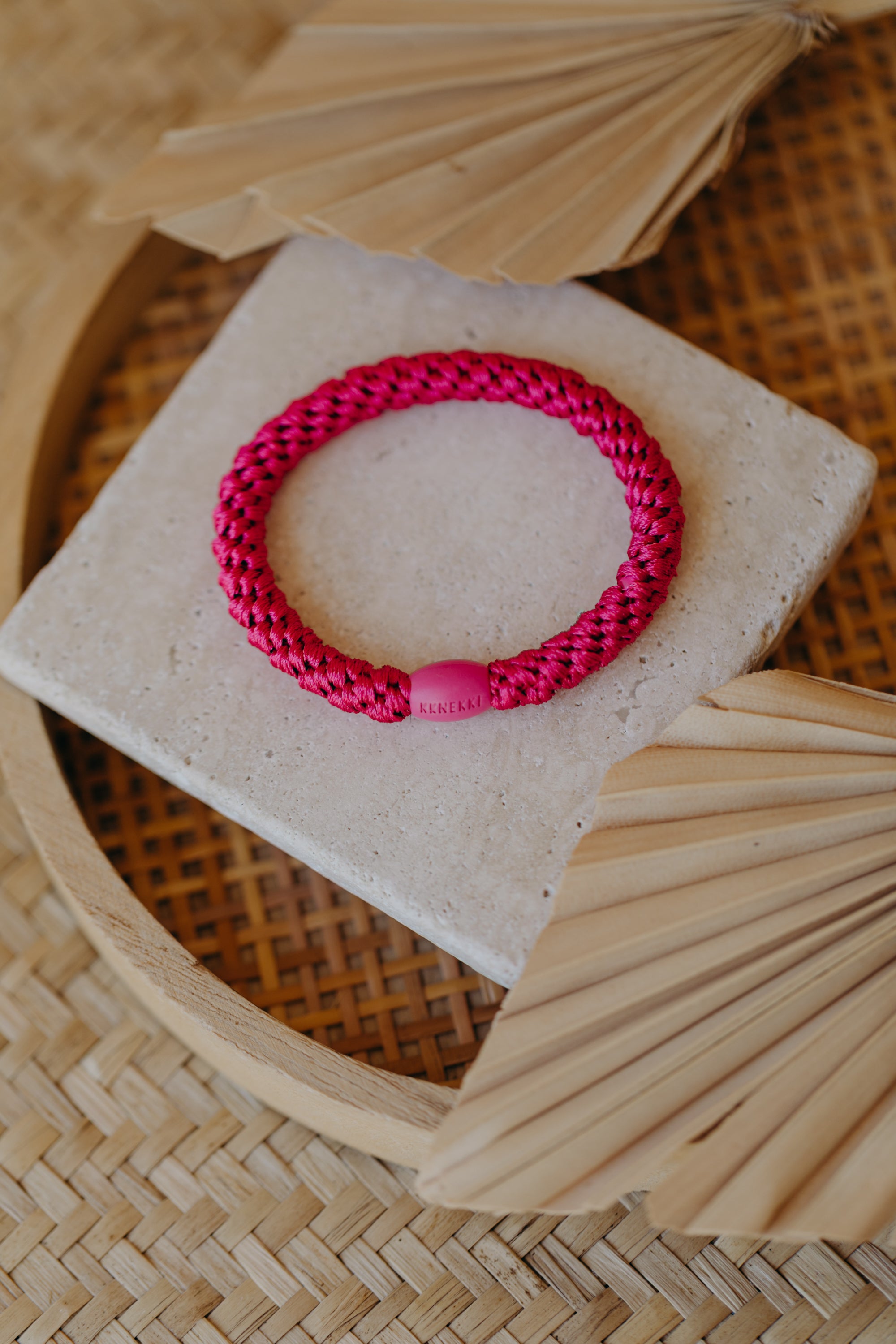 KKNEKKI Haargummi Dunkles Pink