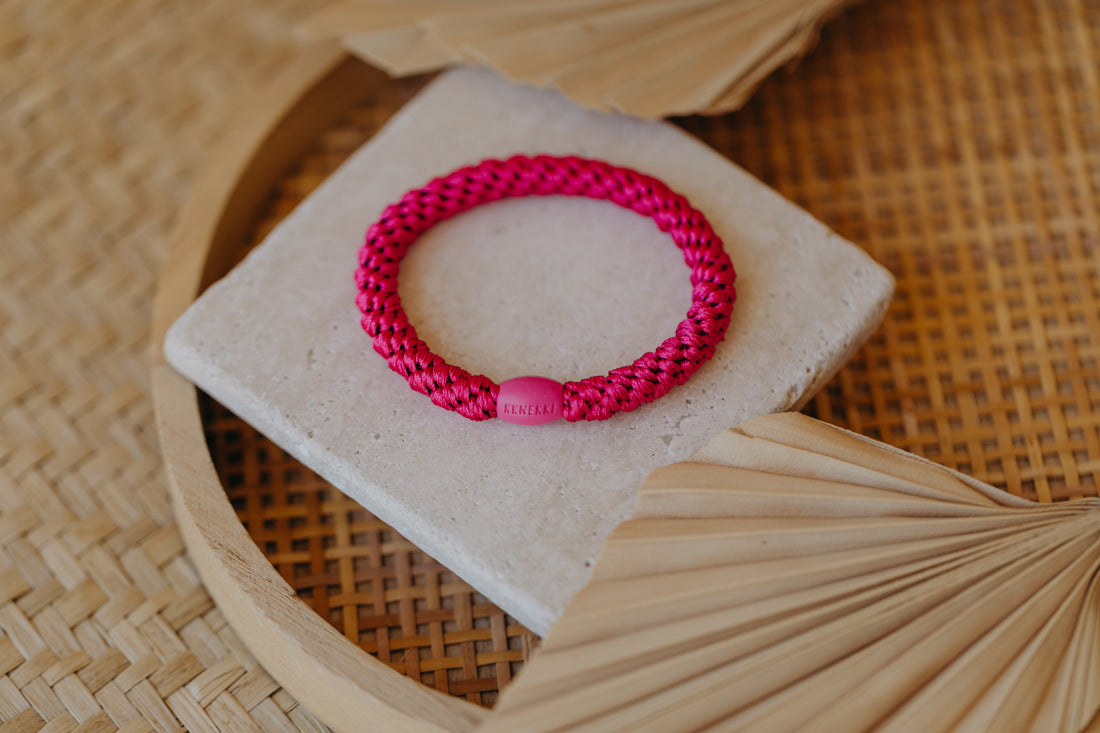 KKNEKKI Haargummi Dunkles Pink