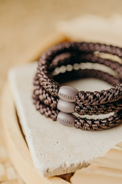 KKNEKKI Haargummi Braun