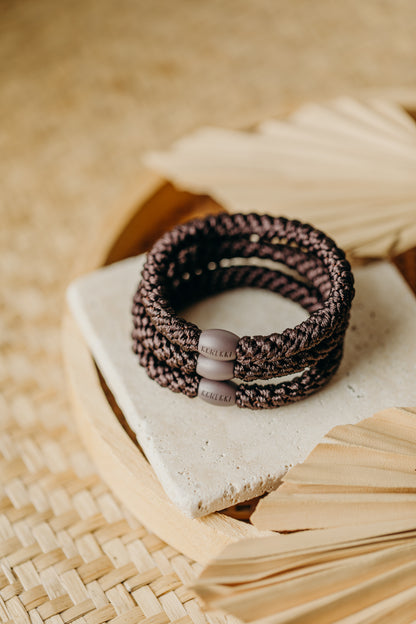 KKNEKKI Haargummi Braun