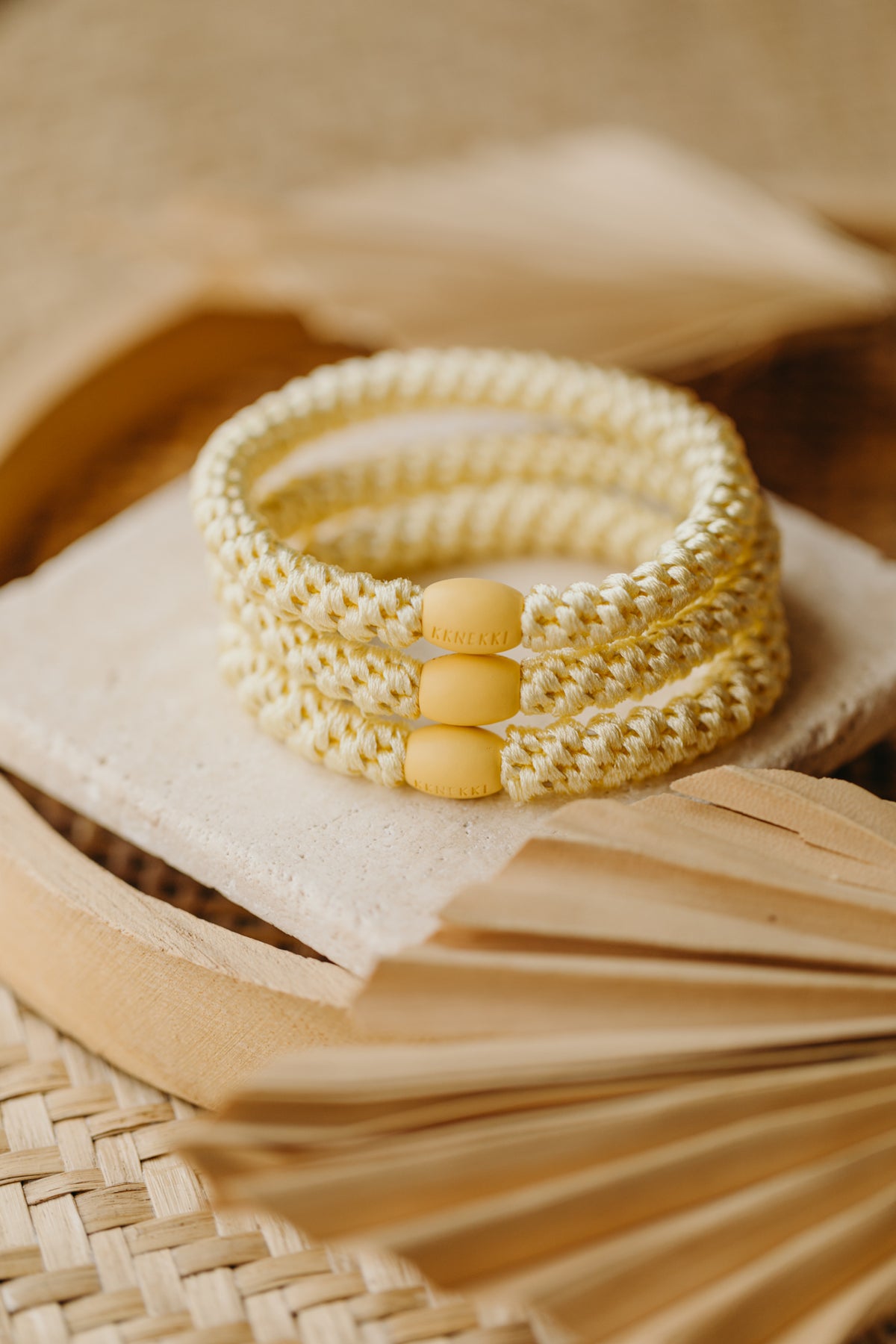 KKNEKKI Haargummi Light Yellow