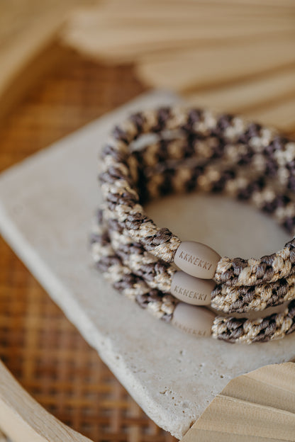 KKNEKKI Hair Tie Mole Beige Glitter