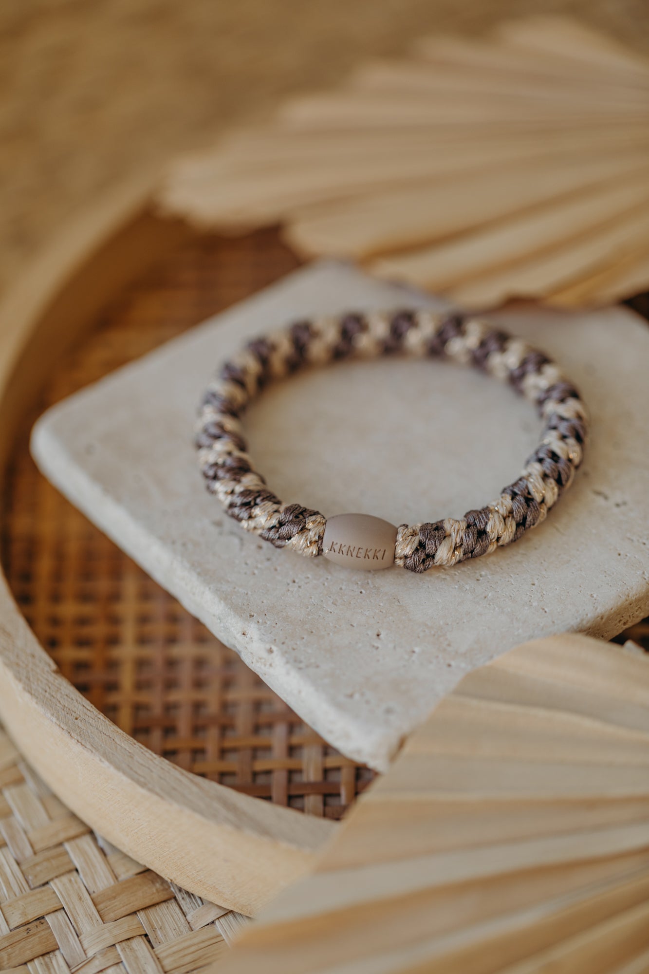 KKNEKKI Hair Tie Mole Beige Glitter