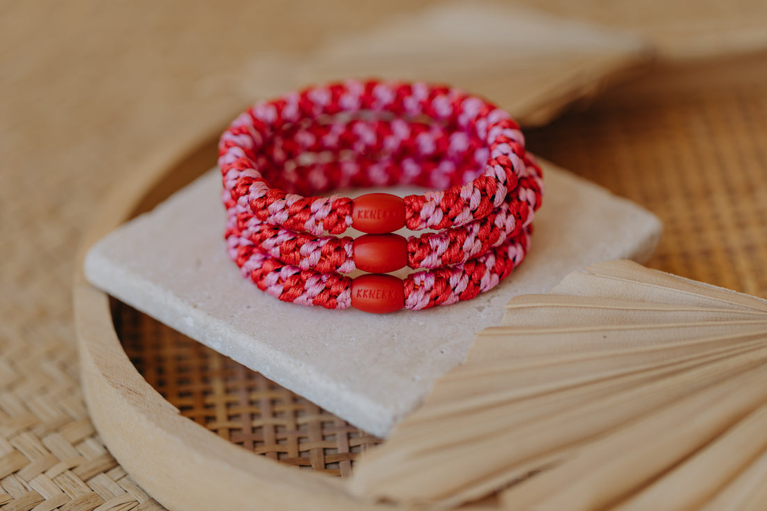 KKNEKKI Haargummi Red Bubblegum Stripe
