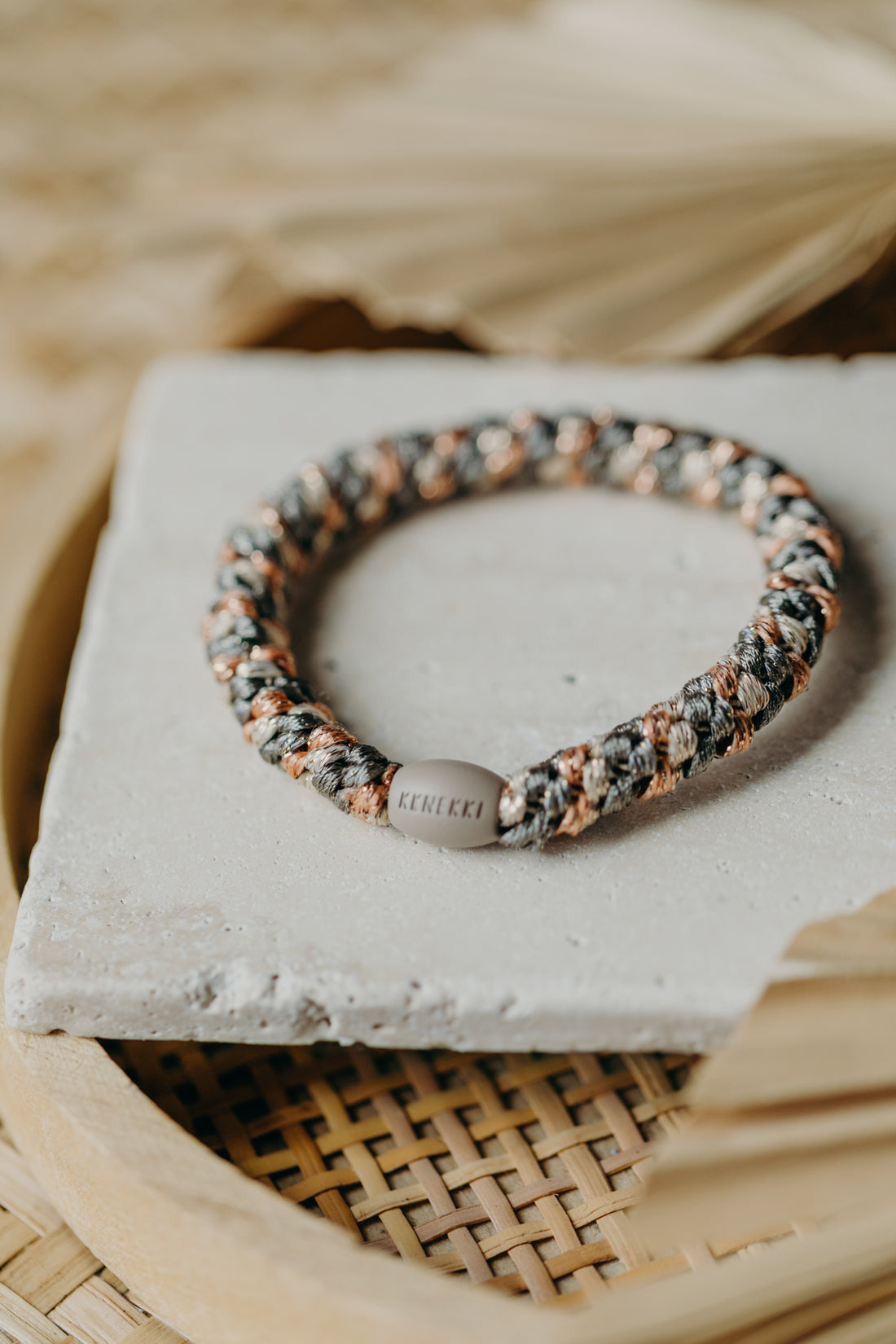 KKNEKKI Haargummi Rosegold Cameo Glitter Mix