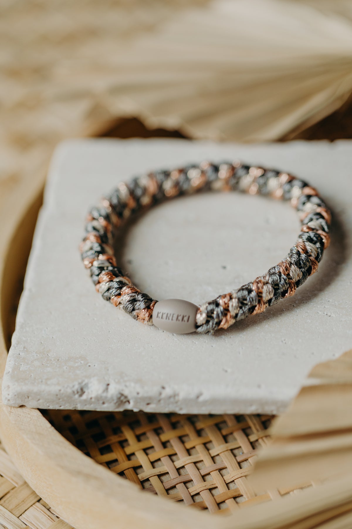 KKNEKKI Haargummi Rosegold Cameo Glitter Mix