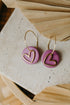 LENYA - Creolen mit Herz in Fuchsia