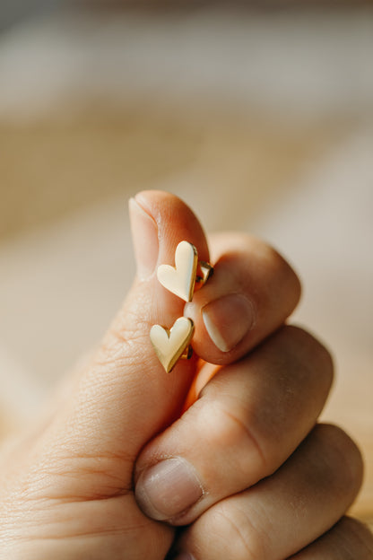 Ohrstecker längliches Herz