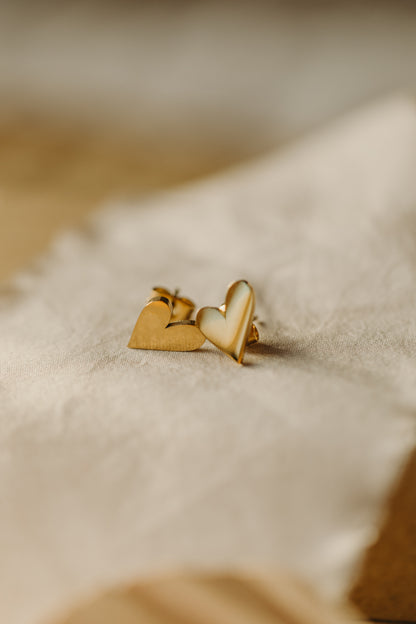 Ohrstecker längliches Herz