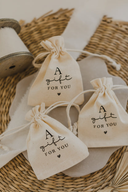 Schmuckbeutel aus Leinen, A gift for you 🖤