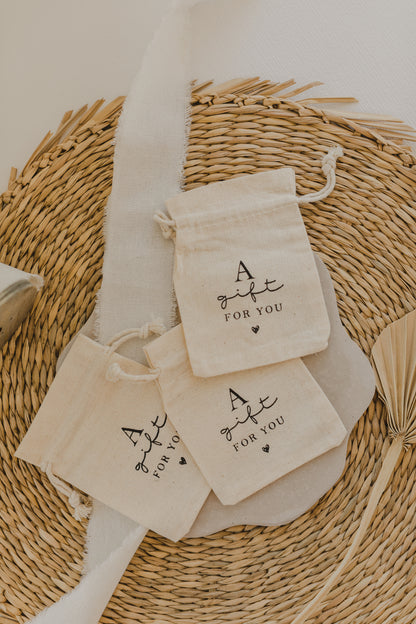 Schmuckbeutel aus Leinen, A gift for you 🖤