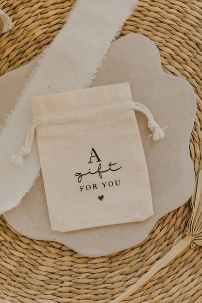 Schmuckbeutel aus Leinen, A gift for you 🖤