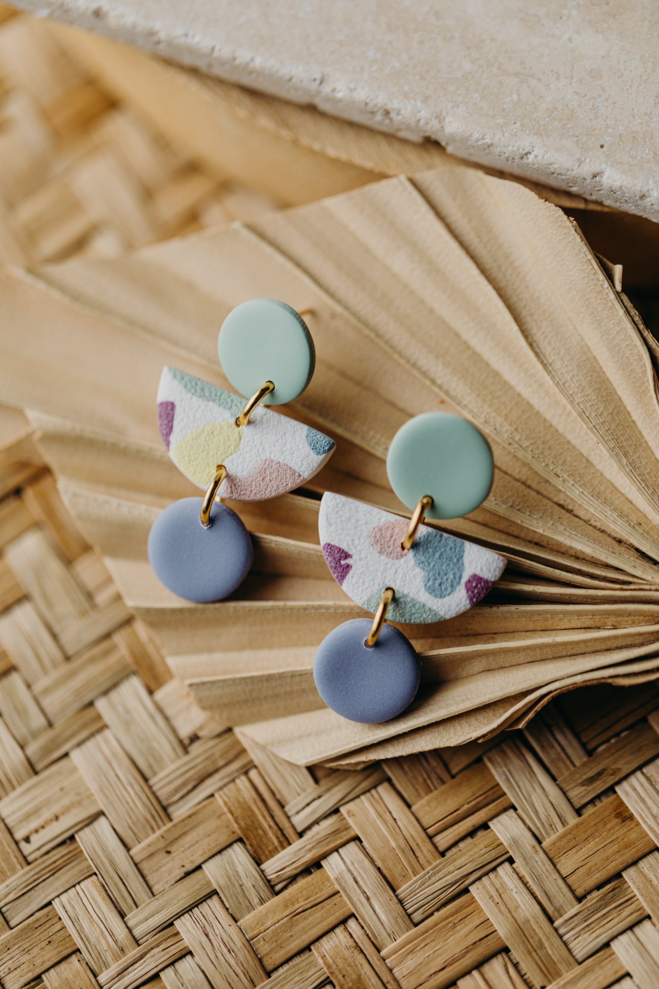 MAILIN - mehrfarbige Ohrringe aus Polymer Ton