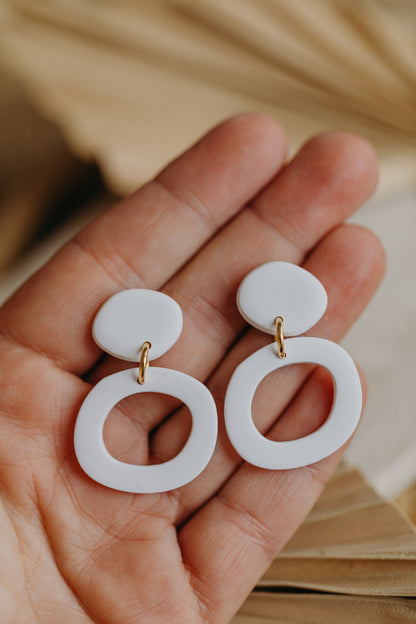 Polymer Clay Earring in Eucalyptus Green