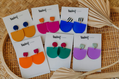 MELA – Statement-Ohrringe in Fuchsia &amp; Orange