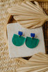 MELA - Statement Ohrringe in blau & grün