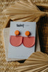 MELA - Statement Ohrringe in orange & rosa