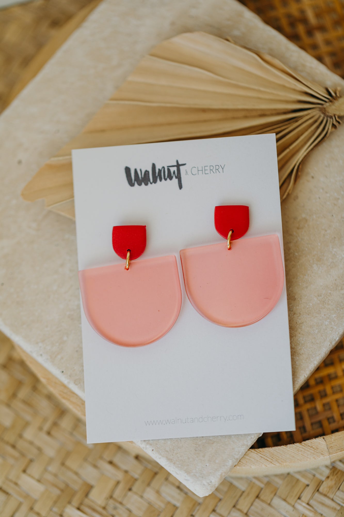 MELA - Statement Ohrringe in rot &amp; rosa