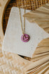 MILEA - Halskette mit Herz in fuchsia