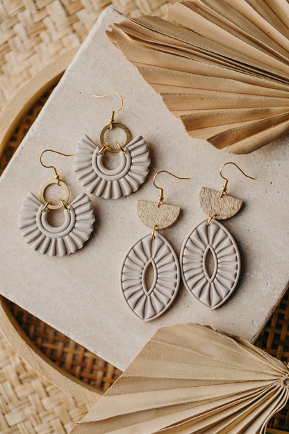 MILIE - helle große Statement Ohrringe