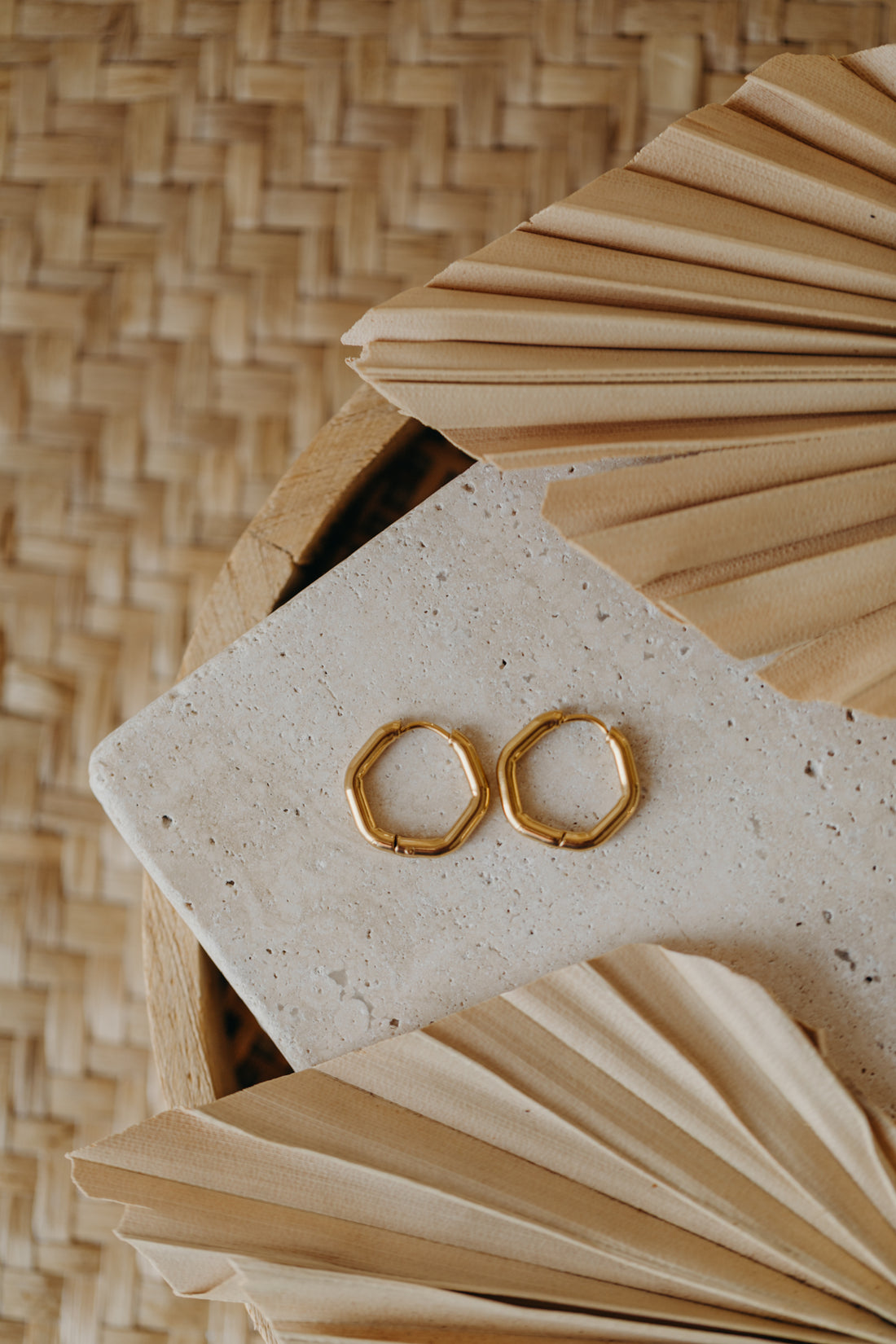 Mix&amp;Match Creolen aus Edelstahl Sechseck