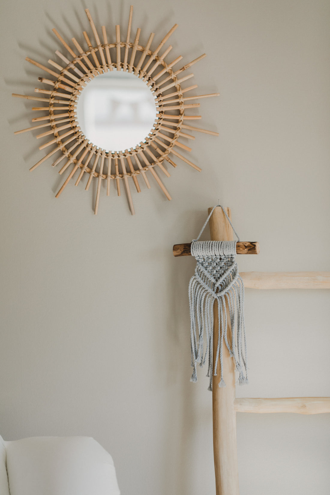 D - MINI macrame wall hanging gray