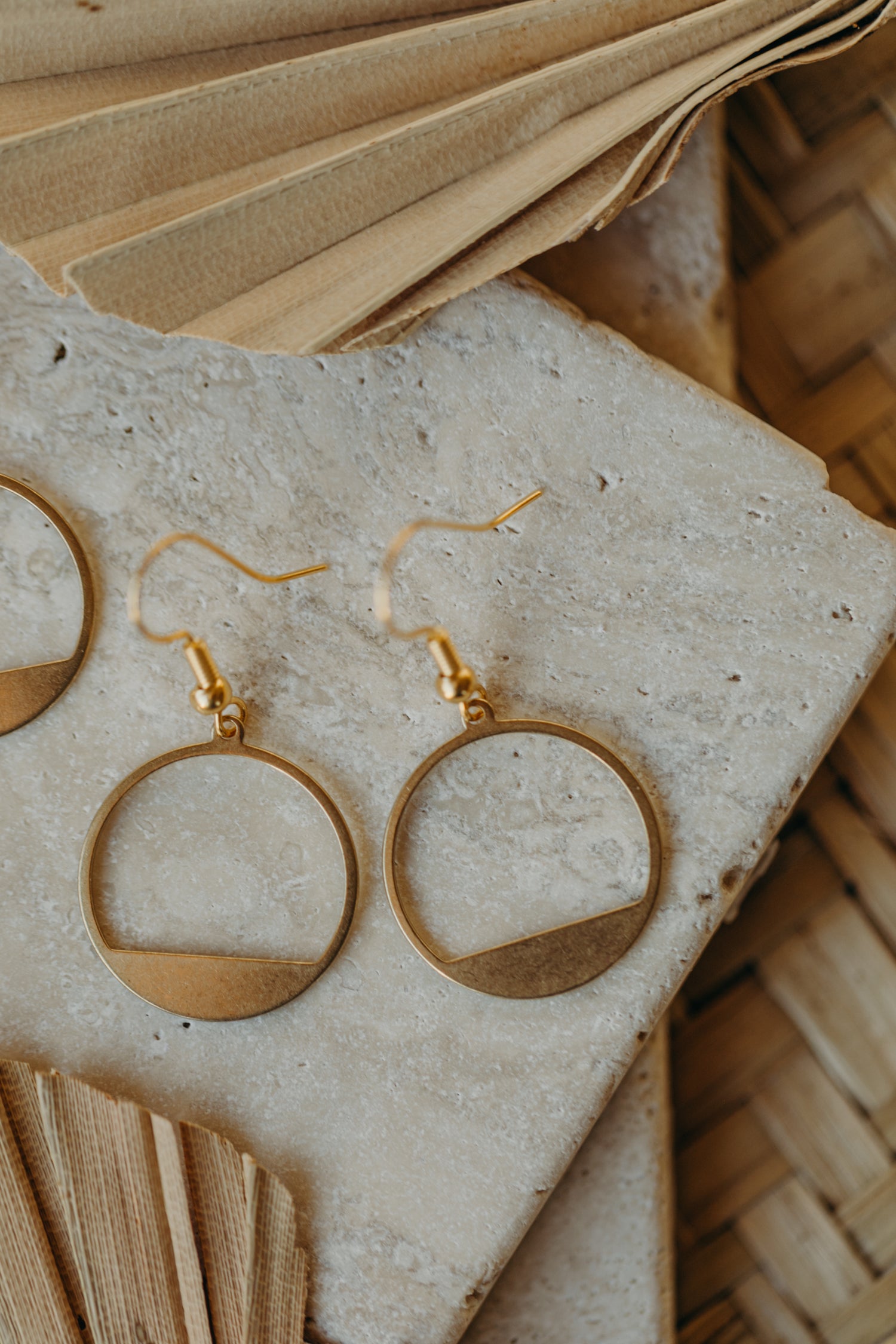 brass earrings drops