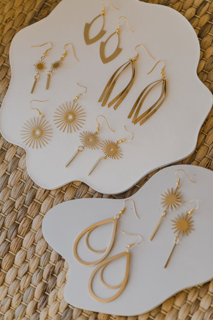fringe earrings made of brass