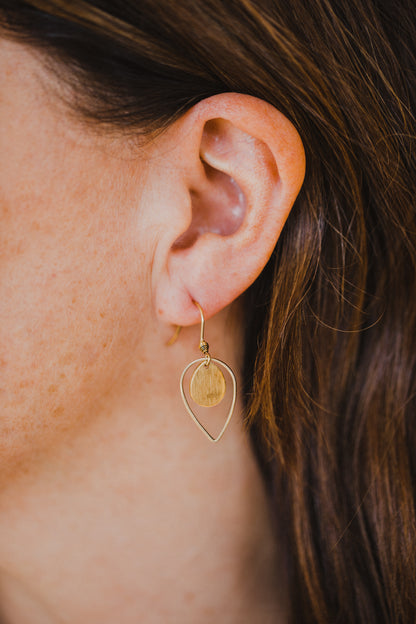 brass earrings drops