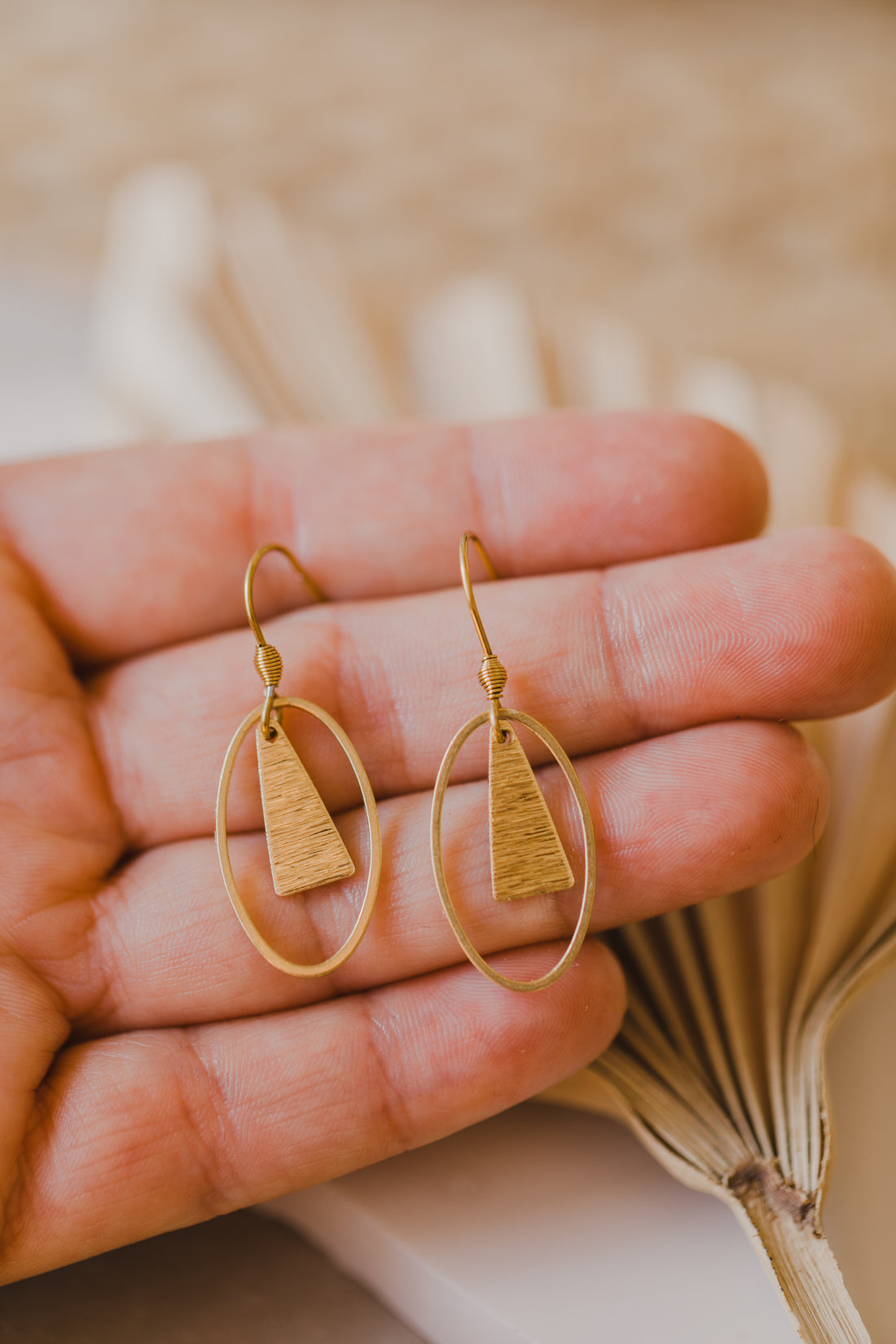fringe earrings made of brass