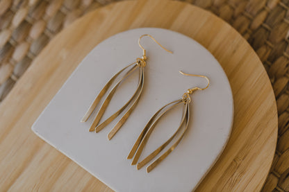 fringe earrings made of brass