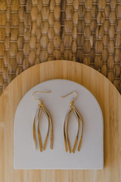 fringe earrings made of brass
