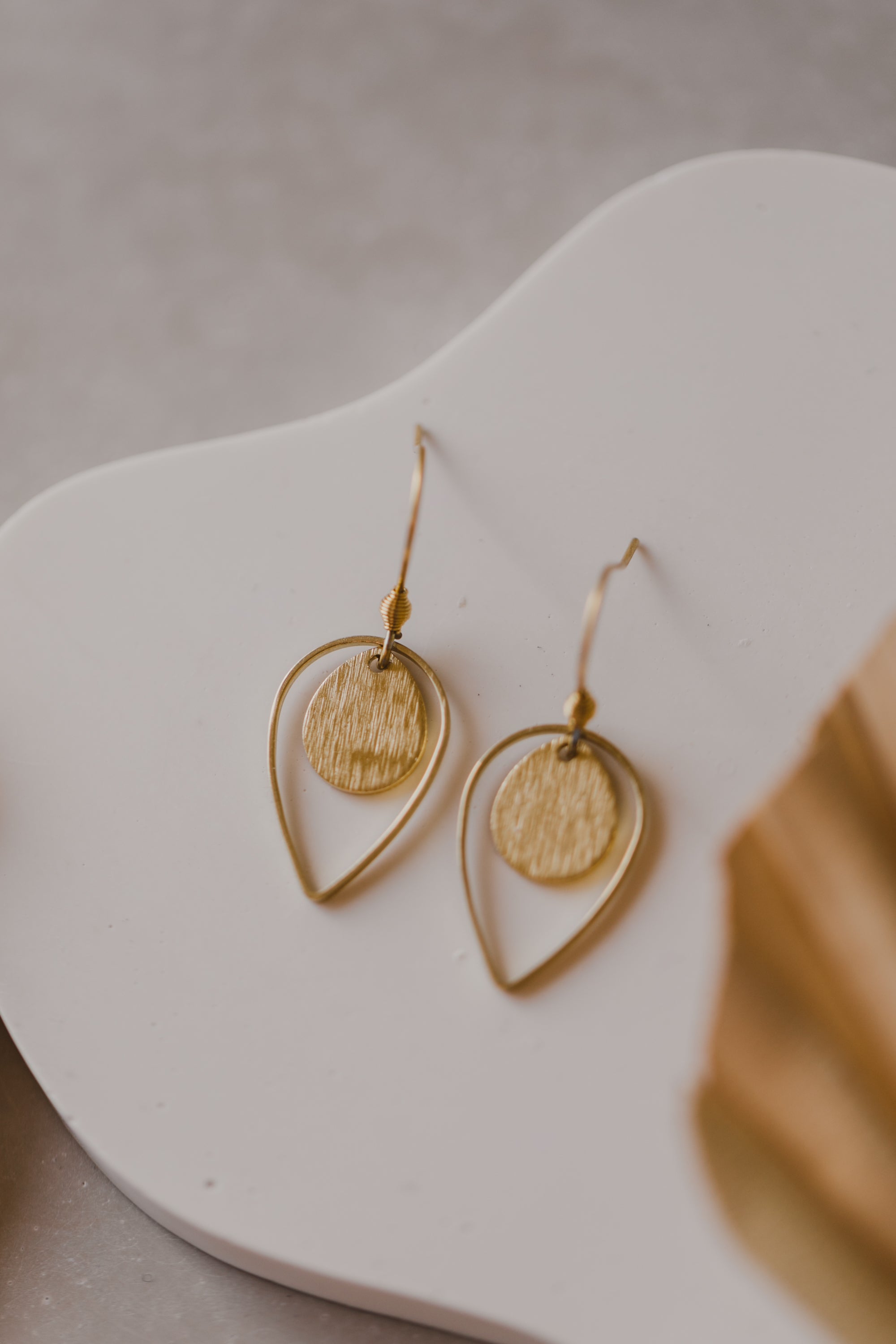 brass earrings drops