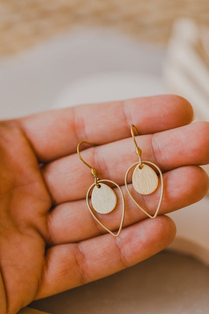 brass earrings drops