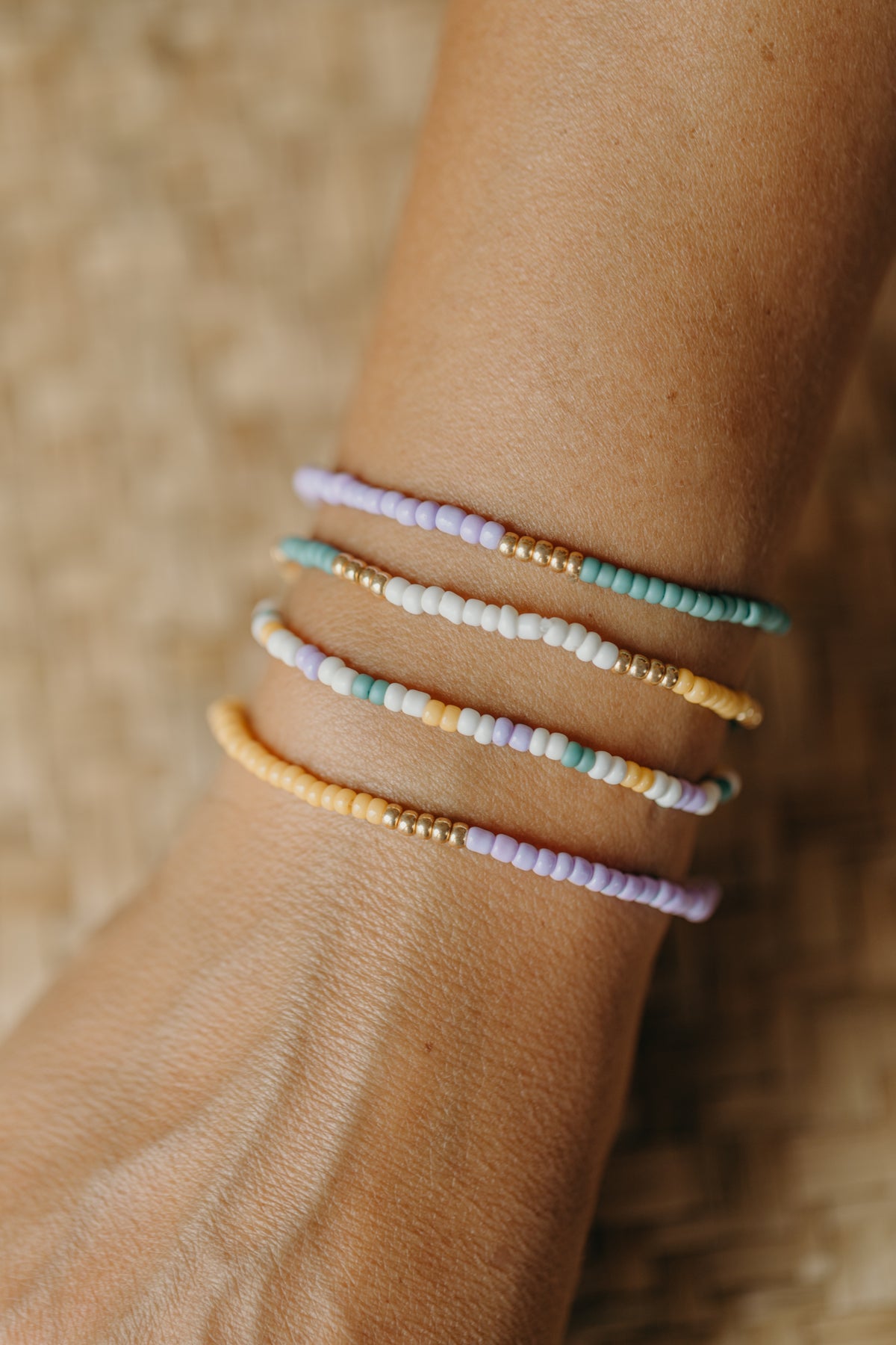 CAPRI - dreifarbiges Glasperlenarmband 003