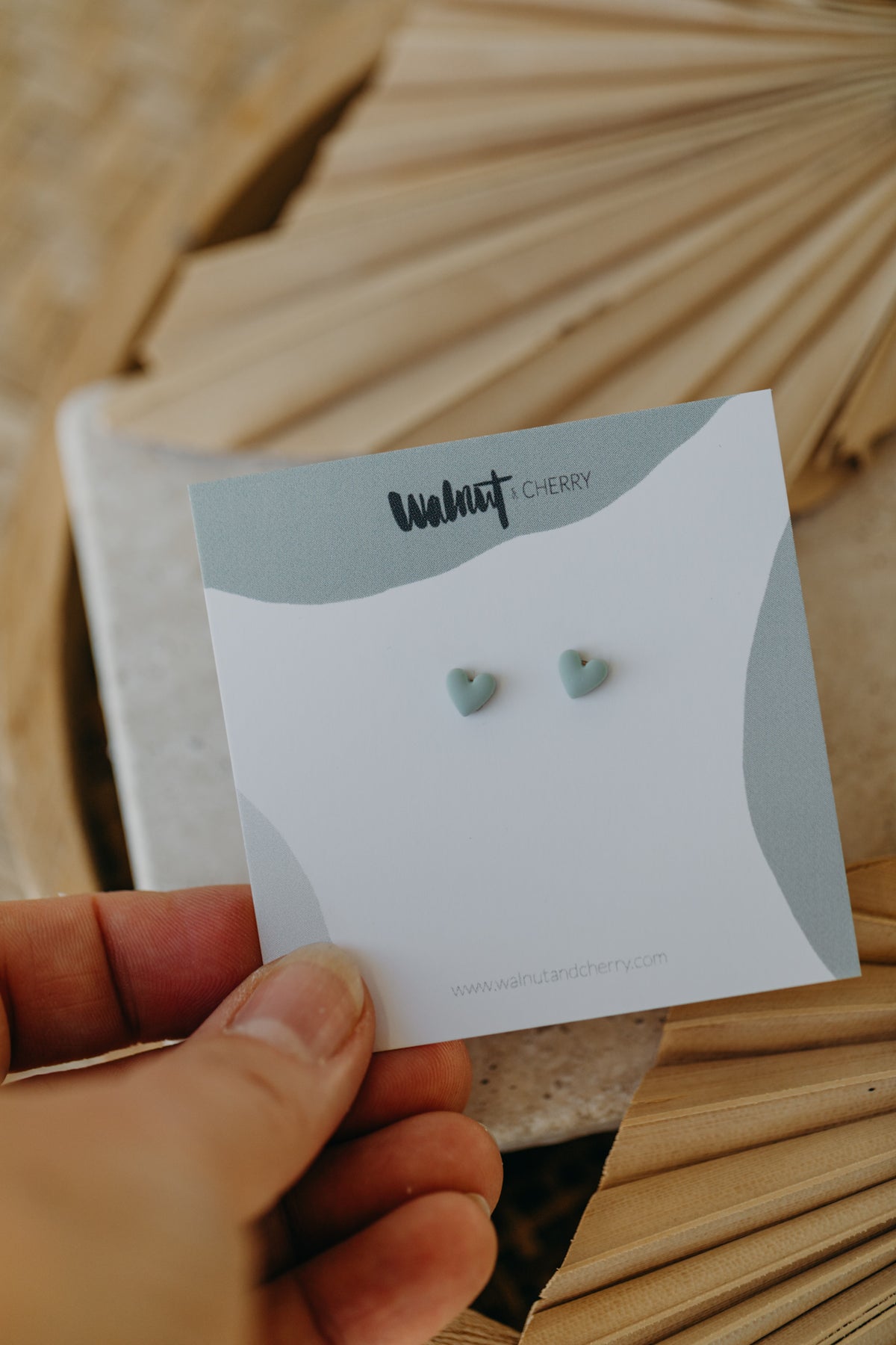 IDA - Mini Herz Ohrstecker aus Polymer Ton (5mm)