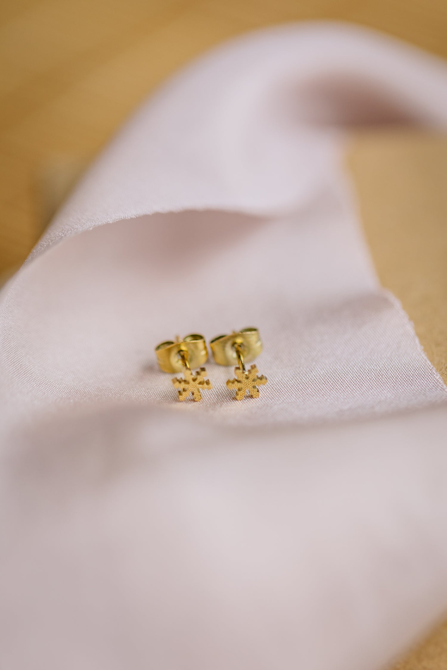 Mini Snowflake Stud Earrings
