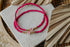transparentes Herz Perlenarmband in pink