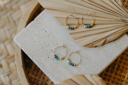 FUERTEVENTURA - filigrane Creolen mit bunten Perlen