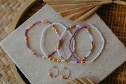 SAINT TROPEZ - filigrane Creolen mit bunten Perlen