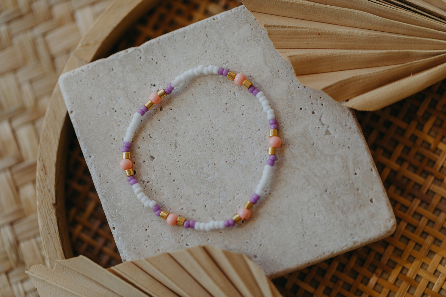 SAINT TROPEZ - buntes Glasperlenarmband 003