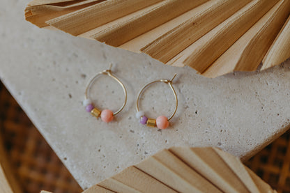 SAINT TROPEZ - filigrane Creolen mit bunten Perlen