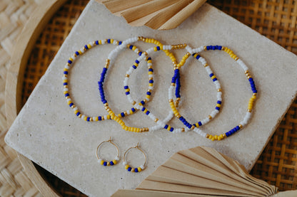 STOCKHOLM - filigrane Creolen mit bunten Perlen