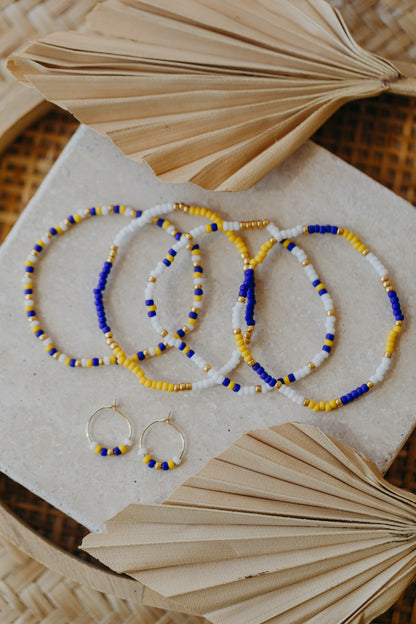 STOCKHOLM - filigrane Creolen mit bunten Perlen