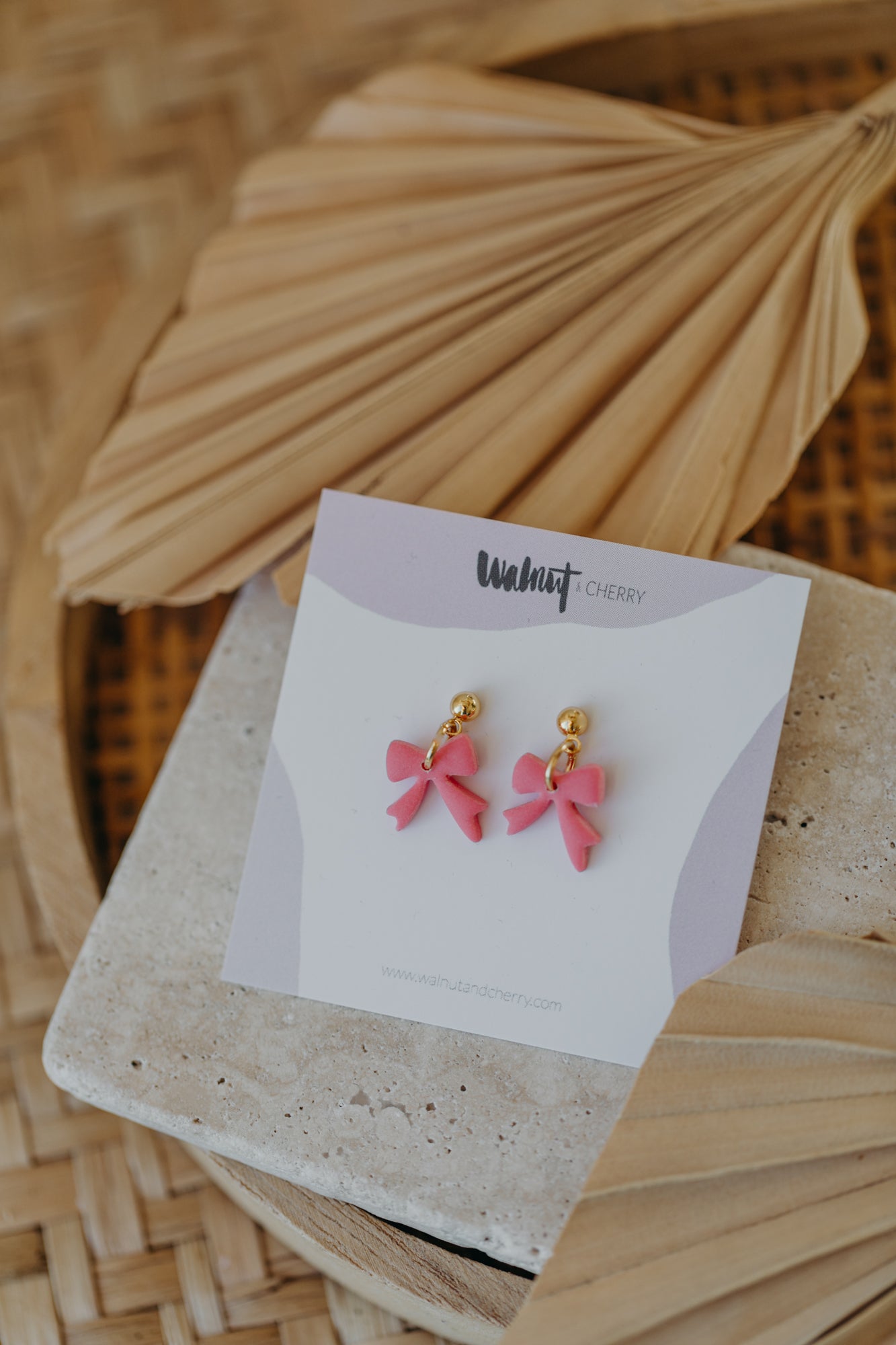NELLIE - kleine pinke Schleifen Ohrringe