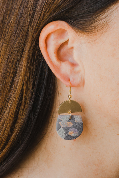 Polymer Clay Earring in Eucalyptus Green