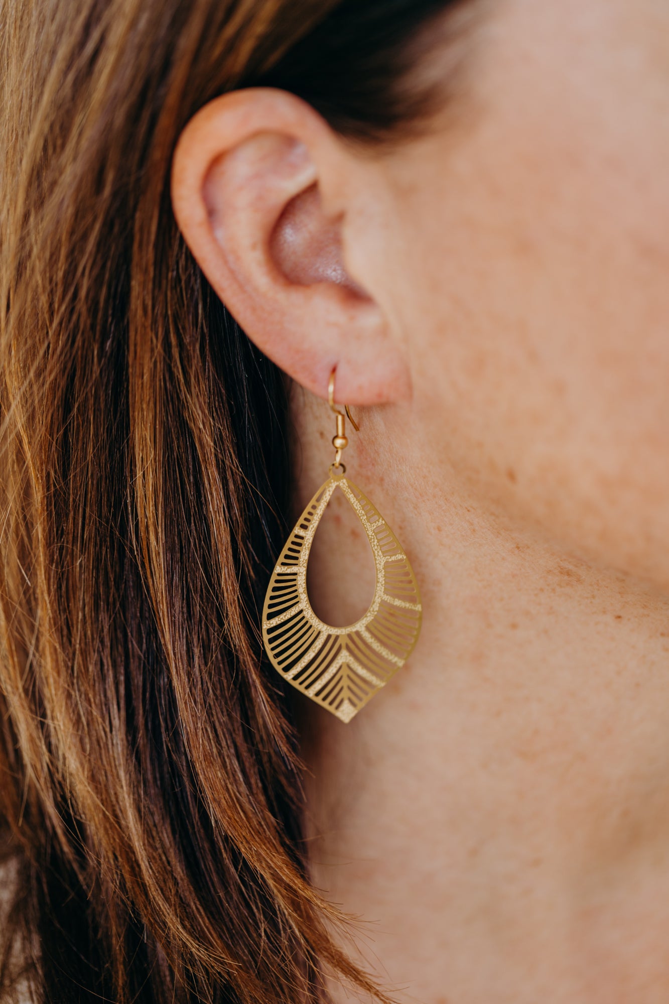 fringe earrings made of brass