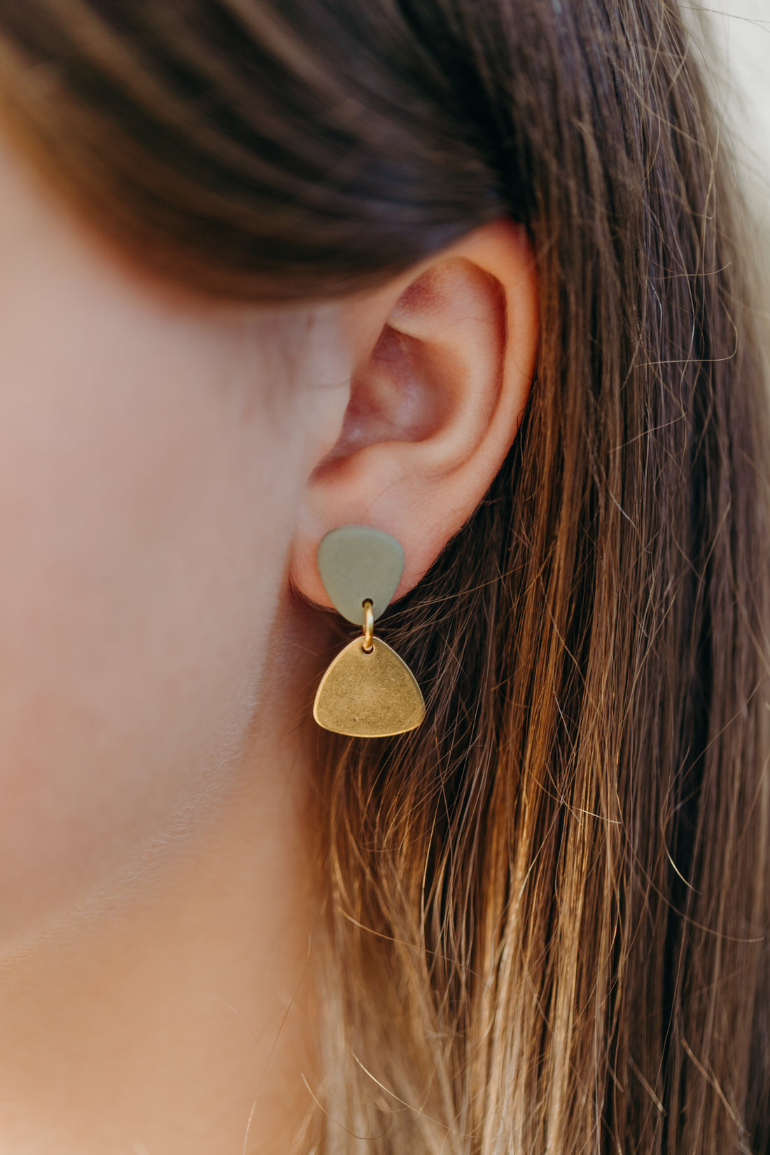 MARJA - small drop earrings gold