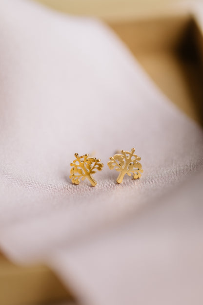 small tree earrings